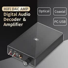 AYINO DA580 Mini HiFi Цифровой аудиодекодер USB DAC усилитель для наушников 24 бит 96 кГц вход USBкоаксиальныйоптический выход RCA Amp12V
