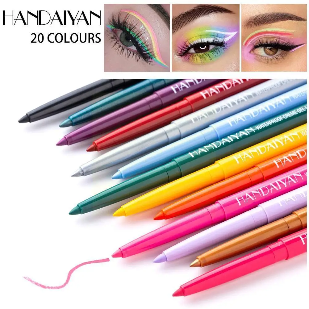 

New Makeup Eyeliner Long-wearing Lengthening Lashes Long-wearing Blue Green Lasting Thick Fast Black Natural Matte Dry S6H0
