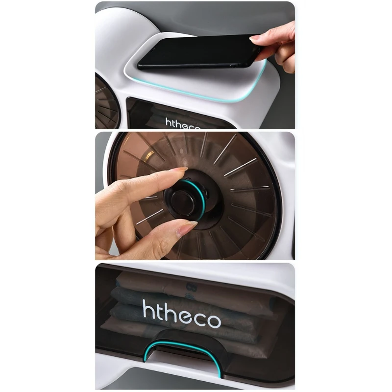 

2021 New Wall-Mounted Bathroom Tissue Holder Toilet Roll Paper Dispenser Garbage Bag Box