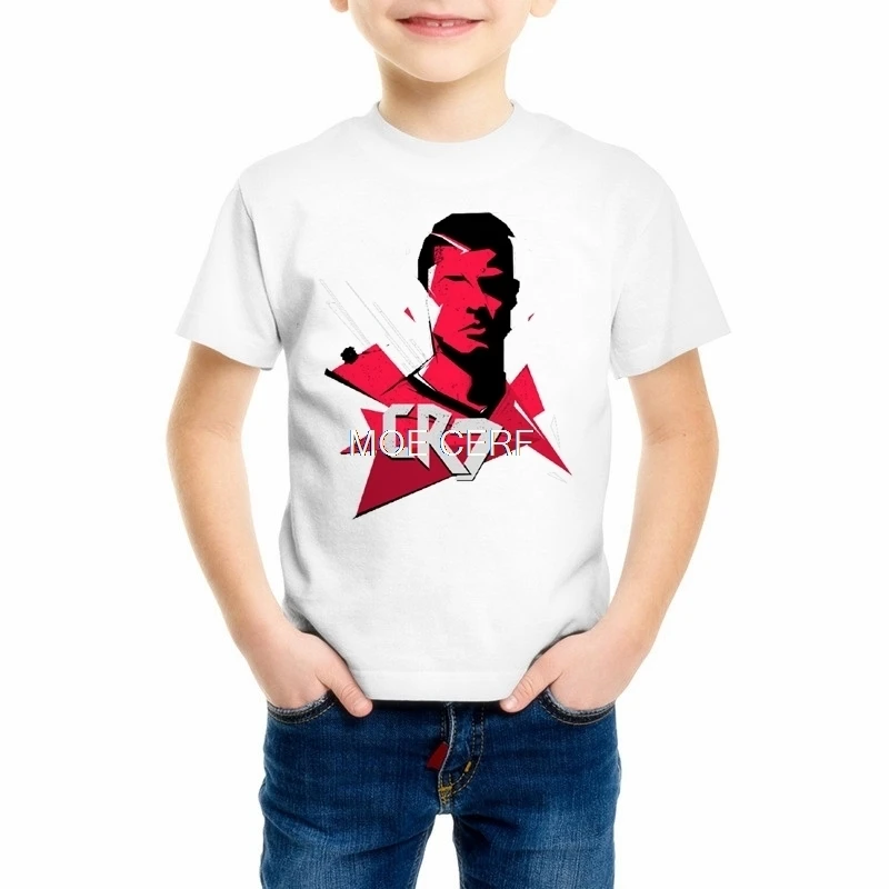 Новая летняя Стильная Детская футболка с 3d принтом «Cristiano Ronaldo», повседневные футболки, уличная одежда, camisa, топ для мальчиков и девочек, CR 7, футболка, Z9-8 - Цвет: 5
