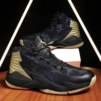 mens basketball shoes court anti slip rebound basketball sneakers light couple sports shoes breathable lace up high top boots