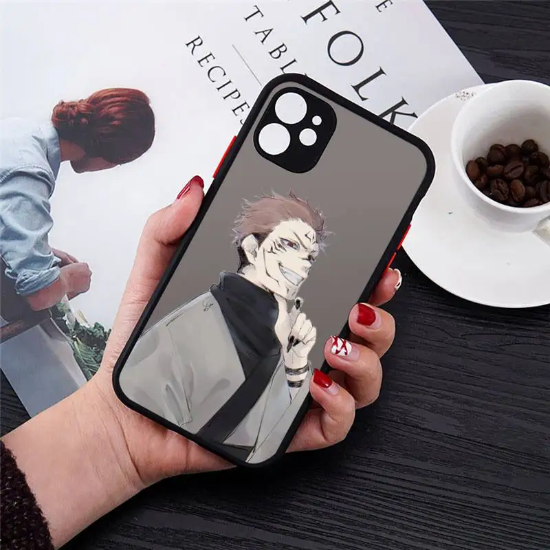 

Jujutsu Kaisen Sukuna anime Phone Cases matte transparent For iphone 7 8 11 12 plus mini x xs xr pro max cover