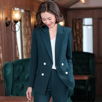 high quality fabric ladies office ol styles business work wear pantsuits women professional autumn winter interview blazers