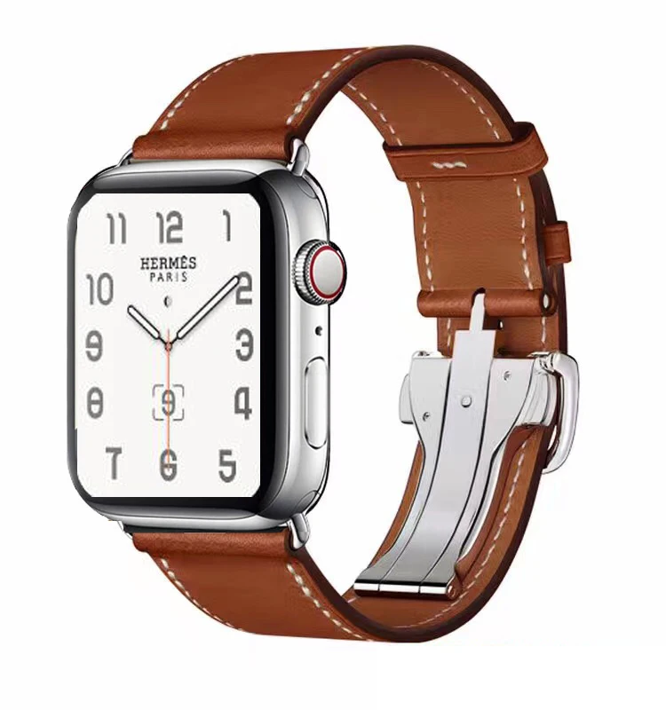 

new Single Tour Deployment band for apple watch 38mm 42mm 40mm 44mm for iwatch strap series 6 se 5 4 3 2 1 Leather loop