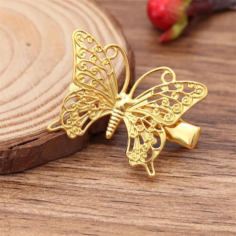 10 шт./лот Винтажные Украшения для волос с бабочкой очаровательные женские