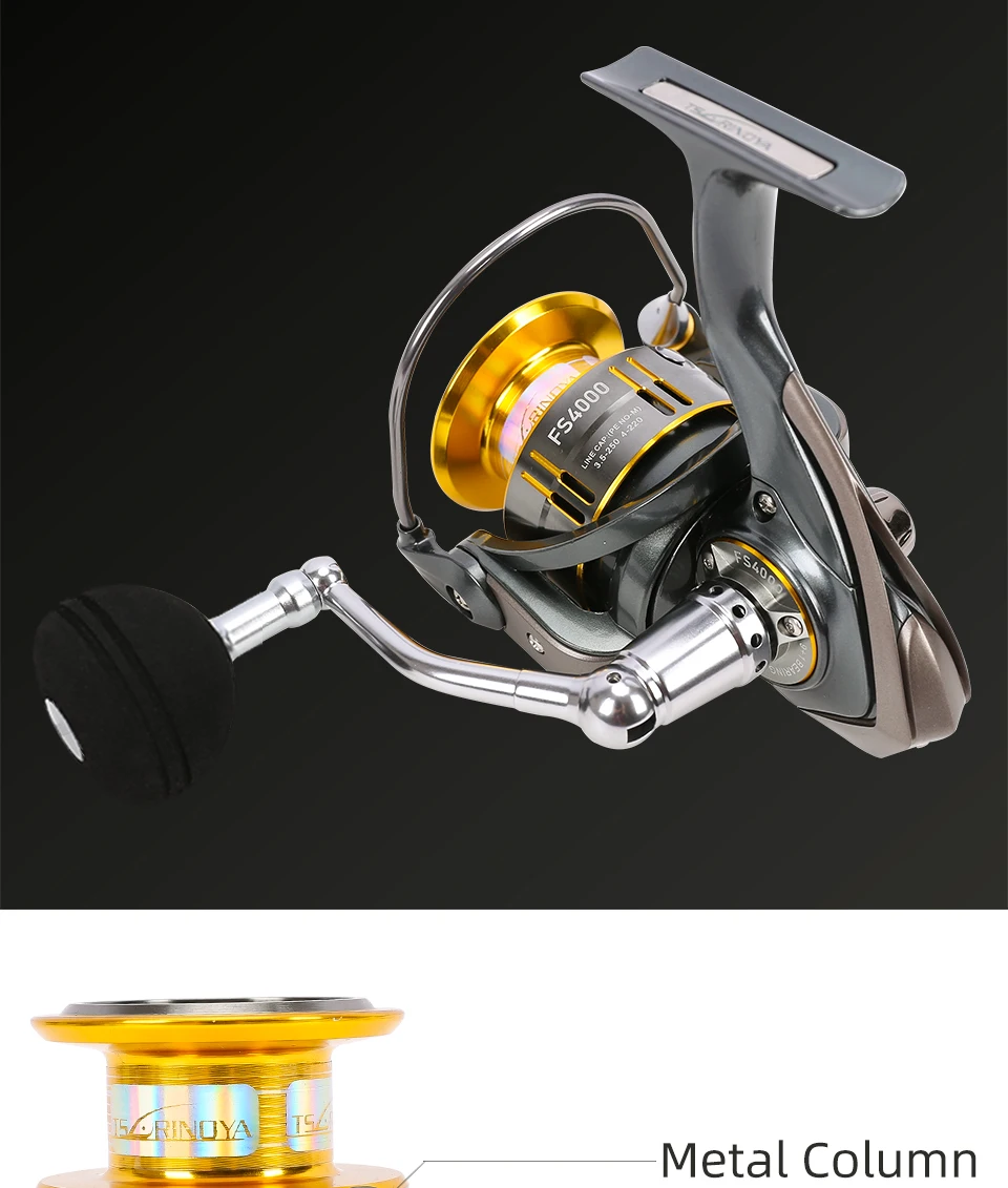 TSURINOYA для рыбалки приманки катушки FS 4000 5000 9+ 1BB Макс Перетащите 11 кг морской пресной воды Спиннинг Карп Рыбалка катушки джиг Фидер катушечное колесо