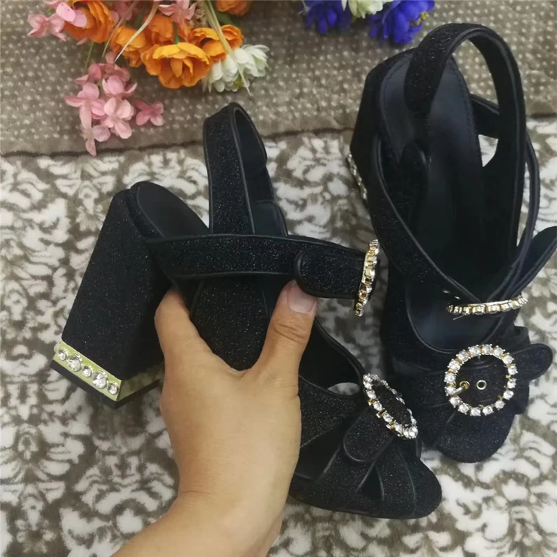 Женские сандалии-гладиаторы с круглым кристаллом и пряжкой пикантная женская