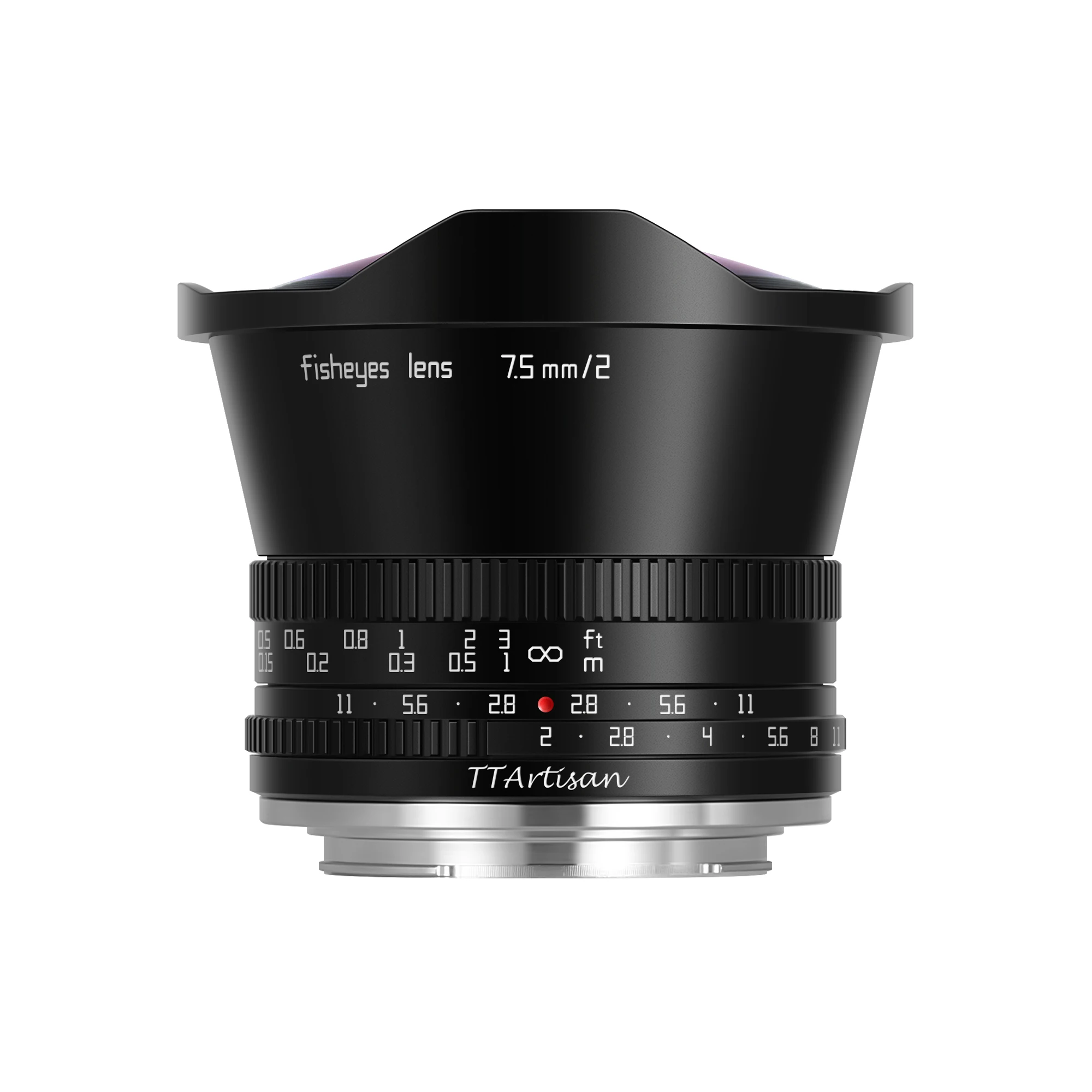 Объектив TTArtisan 7 5 мм F2 рыбий глаз с большой диафрагмой для камер SONY E FUJI X Canon M EOS R Nikon