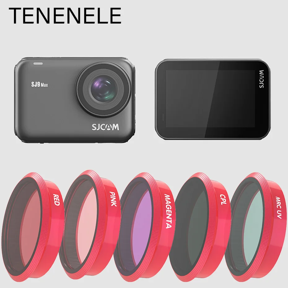TENENELE фильтр для объектива для Sjcam SJ9 Strike Экшн-камера 4K CPL UV ND 8 16 32 64 Набор цветных фильтров для Sjcam SJ9 Max аксессуары