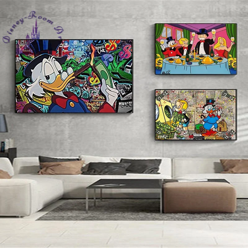 Картина на холсте Disney Настенная картина с монопольным эффектом мультяшный