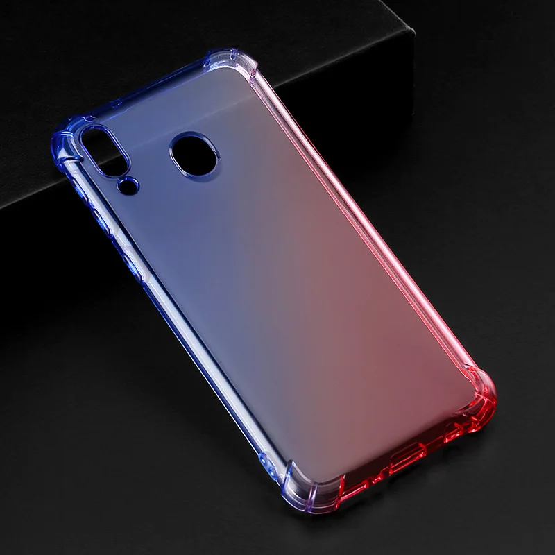 Прозрачный градиентный чехол для Xiaomi Redmi Note 7 Pro 8 5 6 Мягкий Силиконовый ТПУ задней