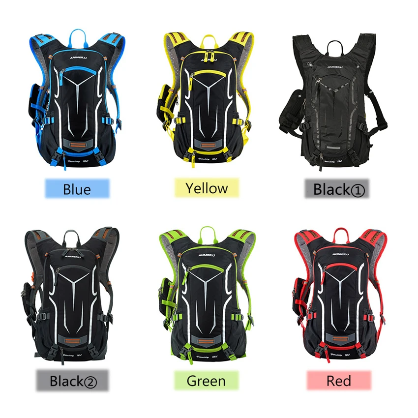 Breathable Cycling Backpack Bicycle Bag Rain Cover Gym Accessories Men Sports Hiking Riding Camping Hydration 18L Bike Backpack
