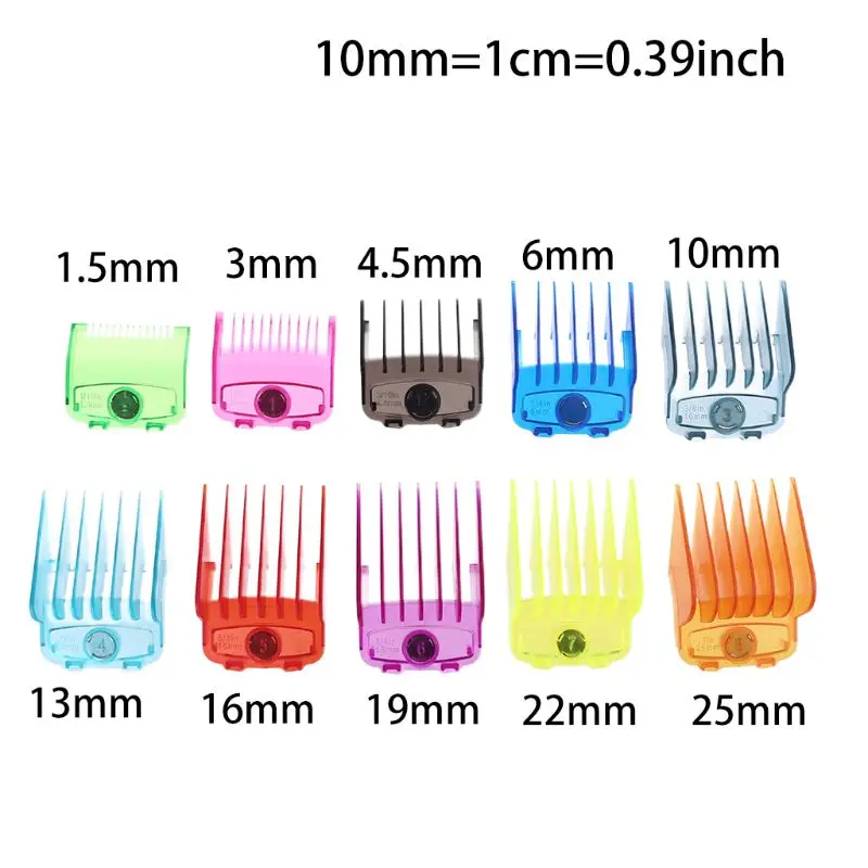 

10 Pcs/set Professional Oil Head Electric Clippers Magnet Caliper Limit Comb Hair Clipper Tooth Guides Combs Cutting Tool