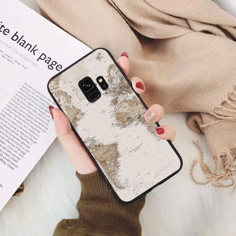 

Popular Planes Map Designs Phone Case For Samsung Galaxy S5 S6 S7 S8 S9 S10 S10e S20 edge plus lite