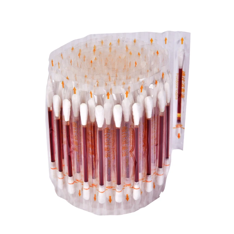 100 шт. одноразовые медико йод ватную палочку с йодом для дезинфекции ватный