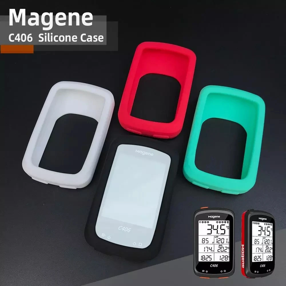 

Magene C406 Silicone Case Bike Computer Silicone Cover Cartoon Rubber Protective Case + HD Film (For Magene C406 Cover)