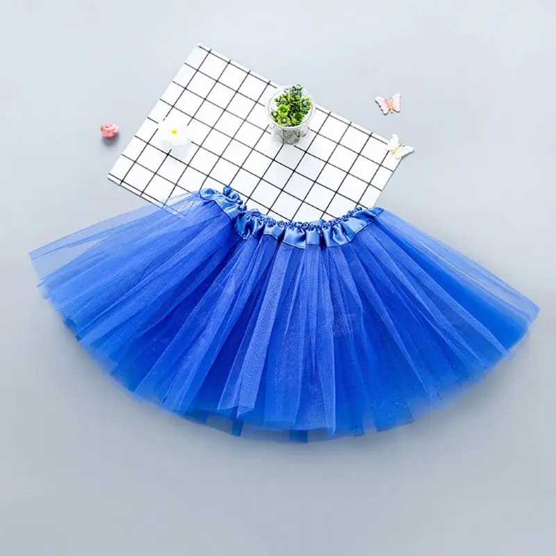 

Women Tutu Skirt Layered Organza Lace Mini Skirts High Waist Ballet Tulle Skirt D08E