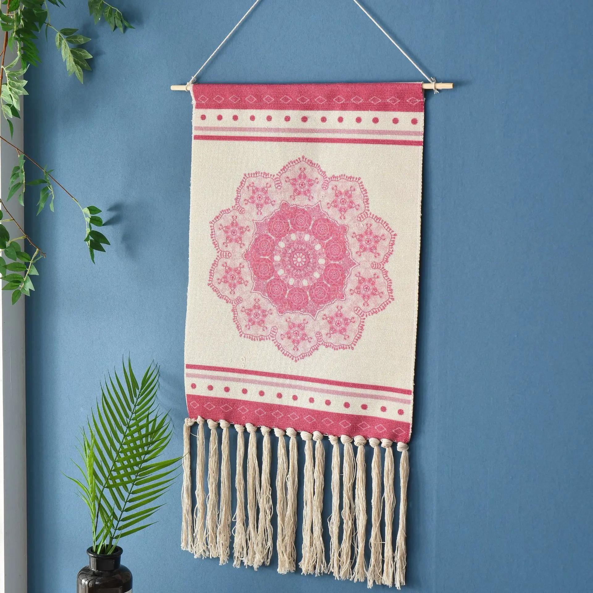 

Nordic Home Decor Wall Hanging Tapestry Hanging Decorative Painting Cloth Tapestry living Room Wall Hang Cloth with Tassels