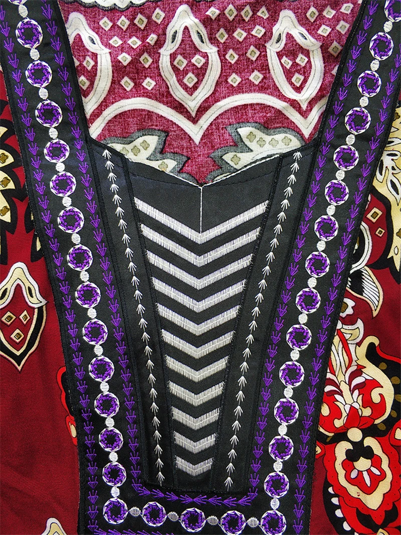 

Africa Women Dashiki Maxi Dress African Floral Print Clothing Bazin Loose Casual Summer Short Sleeve Hijab Scarf Set Kanga