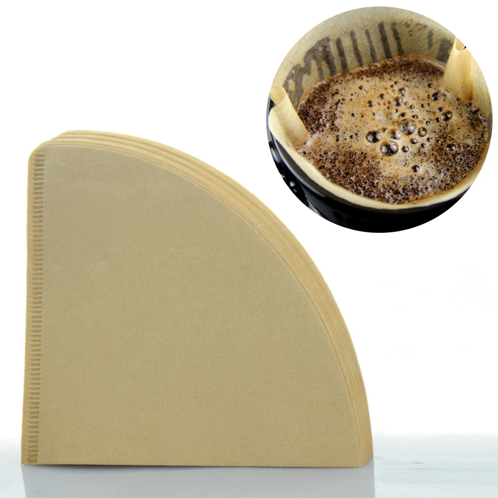 40 шт./пакет v-шаблон фильтры для кофе деревянный дуршлаг чайный пакетик