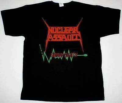 

NUCLEAR ASSAULT BRAIN DEATH THRASH METAL ANTHRAX S.O.D. SOD NEW BLACK T-SHIRT