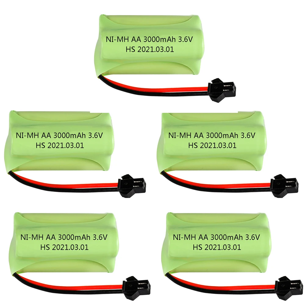 Перезаряжаемый Аккумулятор AA Ni-MH 3 6 в 3000 мА/ч модель SM Plug T для игрушек с