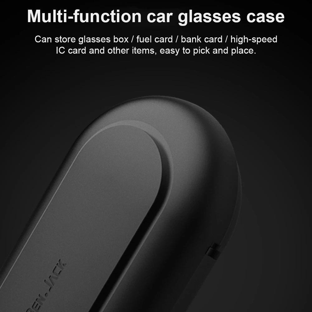 

Universal Car Interior Glasses Case Built-in Fiber Velvet Protection ABS Sunglasses Box Sun Visor Buckle Storage Box Bill Card