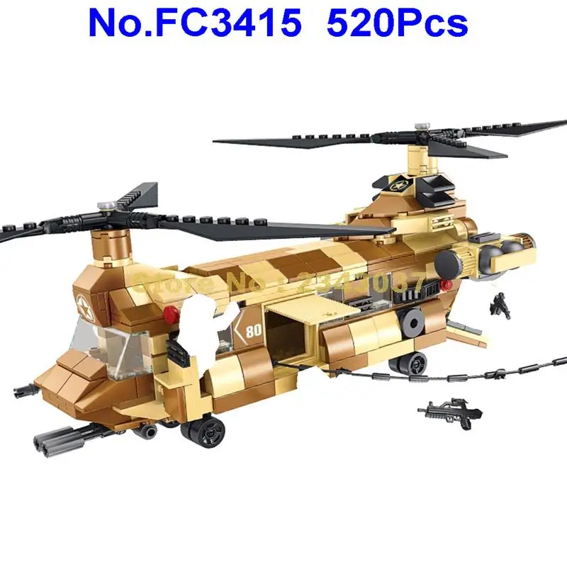 520 шт. военные строительные блоки|Блочные конструкторы| |