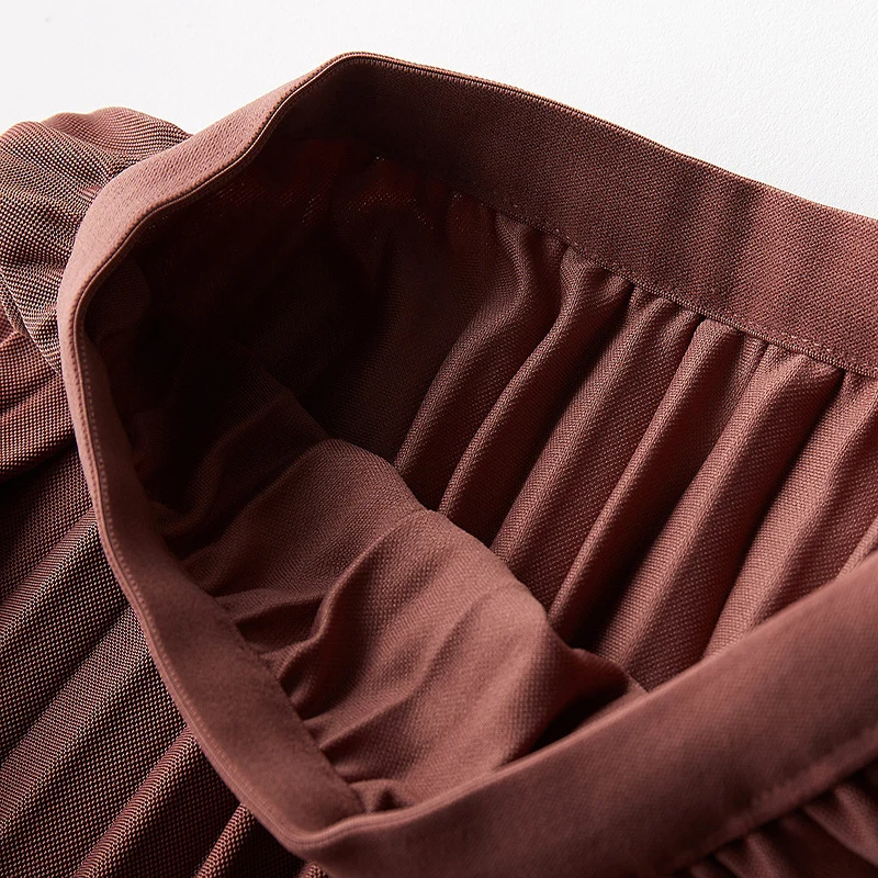 Женская длинная плиссированная юбка TIGENA трапециевидная миди с высокой талией в