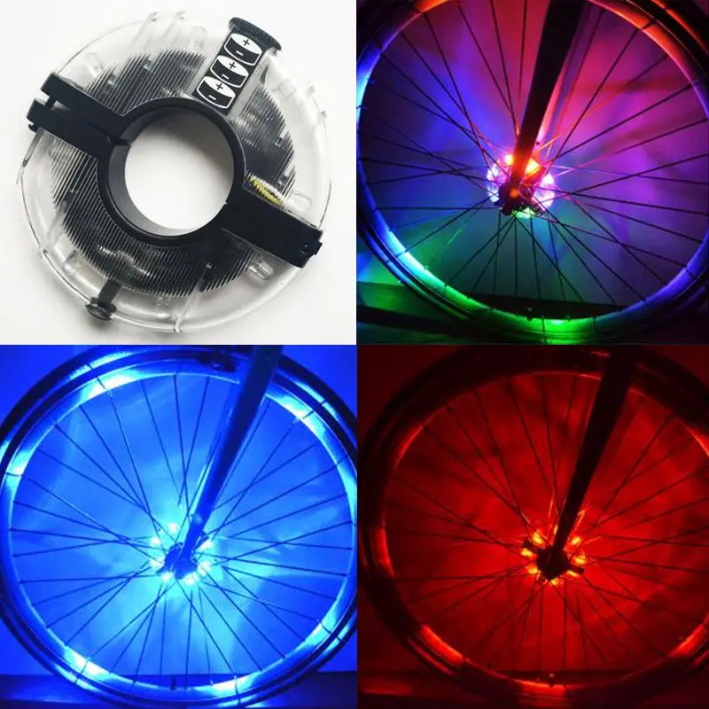 Bicycle LED Spoke Front/Tail Rear Wheel Hub Lights Waterproof Riding Warning Lamp MTB Bike Night Cycling Safety Decoration Acces