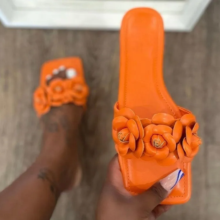 

Women's Summer Flower Flat Sandal