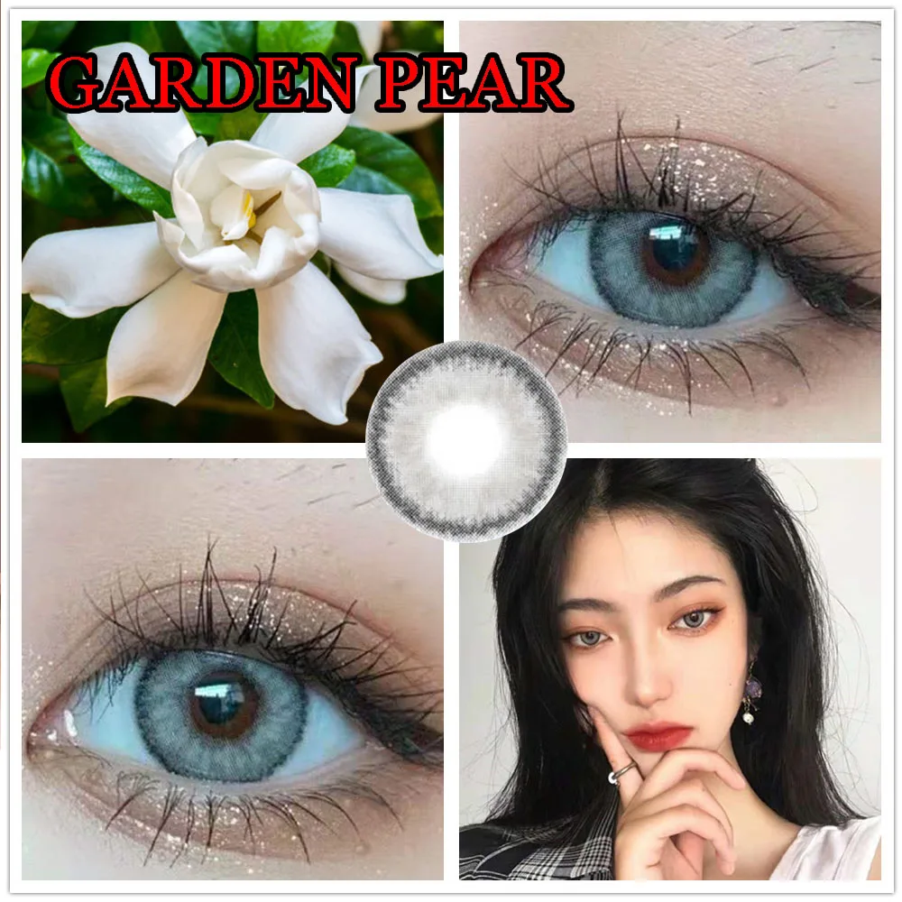 

Eye Look Color Contact Lens Women Men Fashion Makeup Tool Cosmetic Con Soft Eyewear Garden Pear