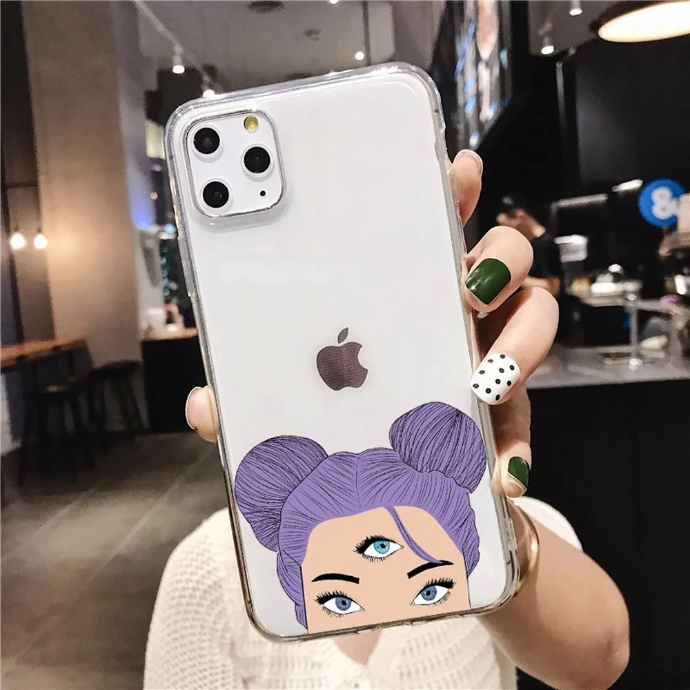 

vogue Blue Evil Eye Phone Case TPU Phone Case For iphone 12 Pro Max 11 Pro Max 6S 7 8 Plus SE 2020 X XR XS Mini Cartoon Coque