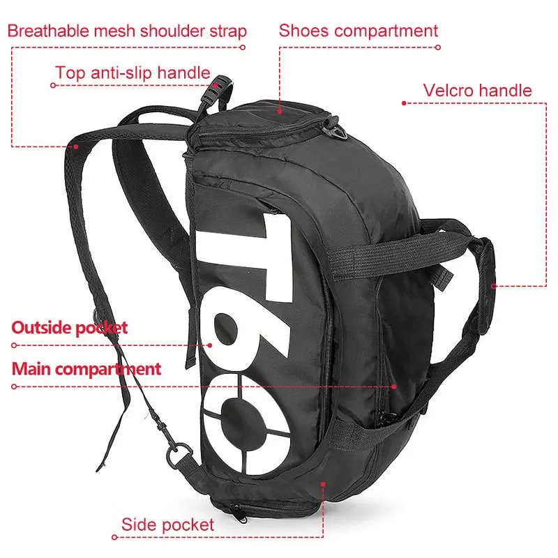 Многофункциональный водонепроницаемый рюкзак сумка для спортзала раздельное