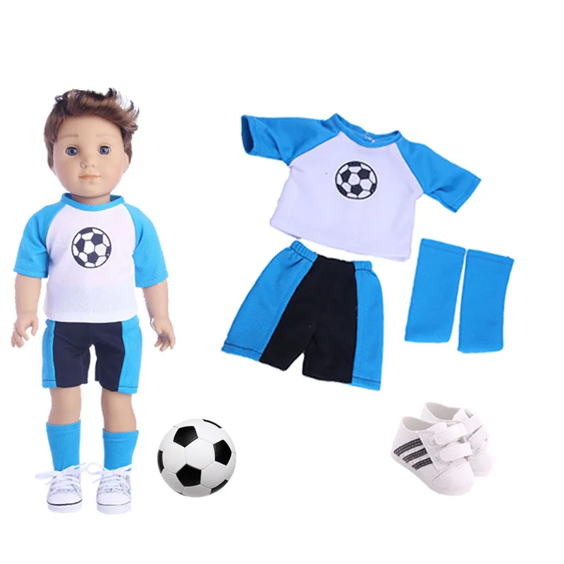 3 Styles Football Sportswear Casual Fit 18 Inch American And 43 Cm Reborn Baby Doll Clothes Our Generation Accessories For Girl | Игрушки и