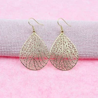 cutout leaf water drop earrings for women 2021 new boutique bridesmaid lightweight geometric teardrop jewelry gifts for her