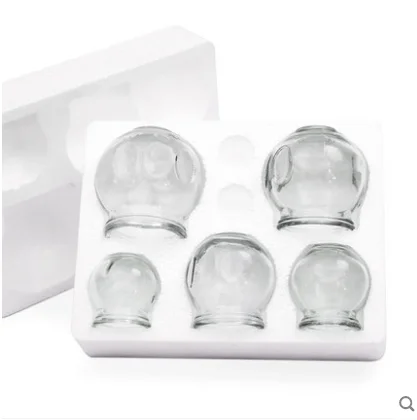 Набор из 5 стеклянных банки чашки для огня китайские Банки массажа тела