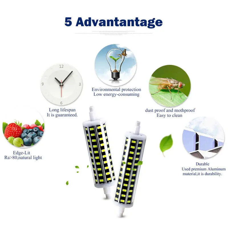 10X R7S ампулы Светодиодный прожектор светильник с регулируемой яркостью J78 J118 J189