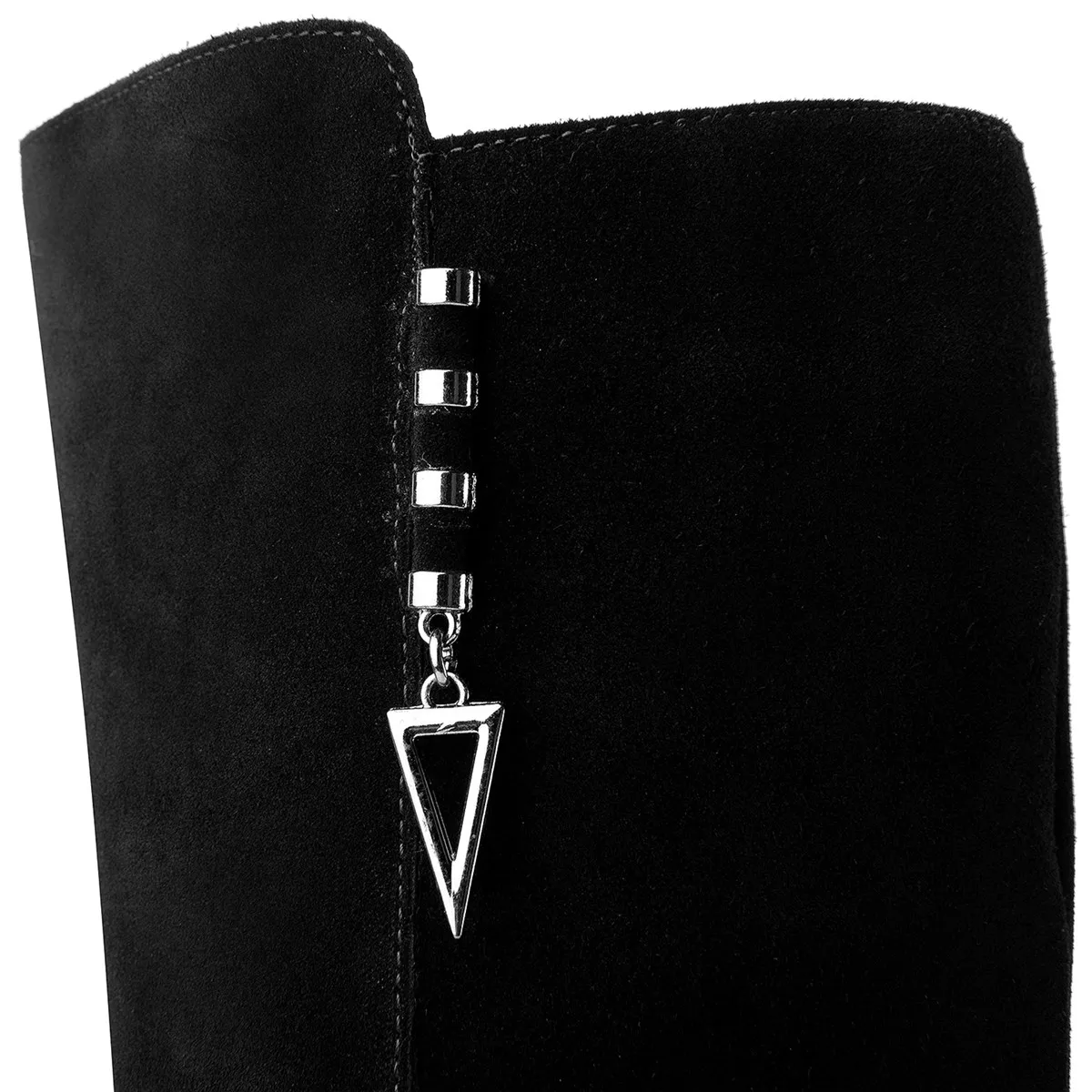 Женские сапоги до колена на Высоком толстом каблуке из натуральной замши женские