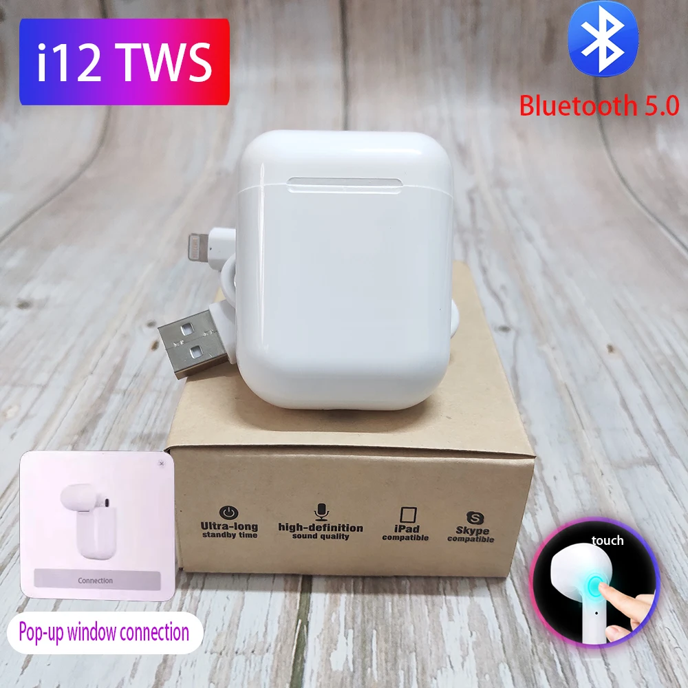 I 12 TWS наушники 5,0 Blutooth беспроводные наушники i7s PK w1 чип стерео Спортивная гарнитура pk i10 i80 i30 i60 i200 tws