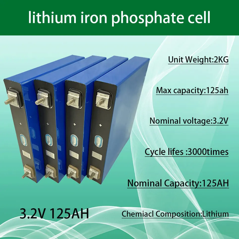 

8pcs 3.2v125ah 280ah lifepo4 battery lithium iron phosphate electric vehicle solar energy storage system rechargeable battery
