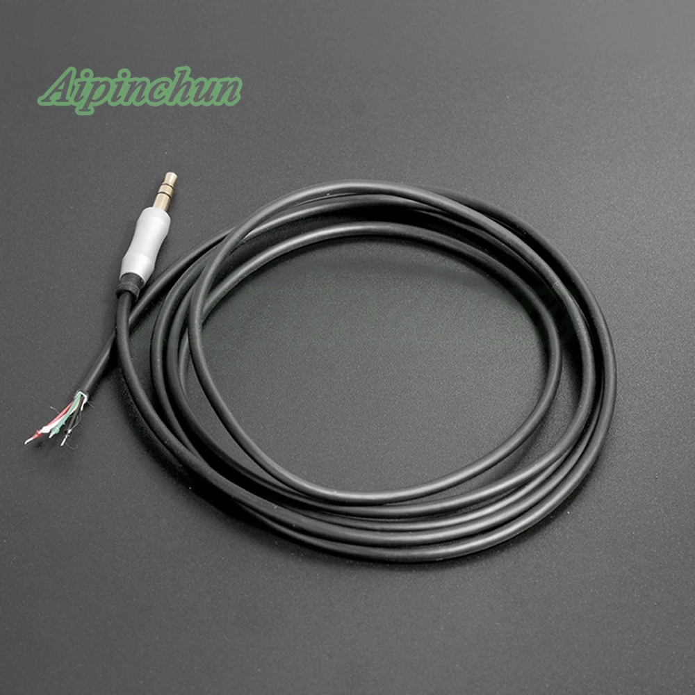 

Aipinchun 3.5mm 3-Pole Jack DIY Headset Cable Silver-Plate Repair Replacement Wire Cord One-Side about 1.5m