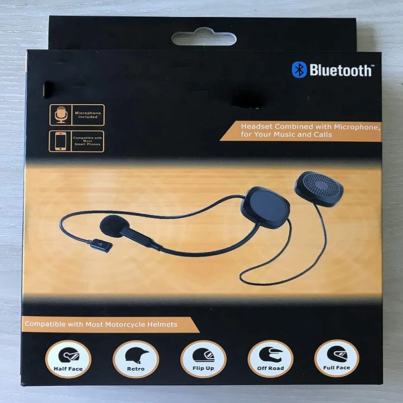 Беспроводной Мотоциклетный шлем Bluetooth гарнитура и домофон с стерео музыкой