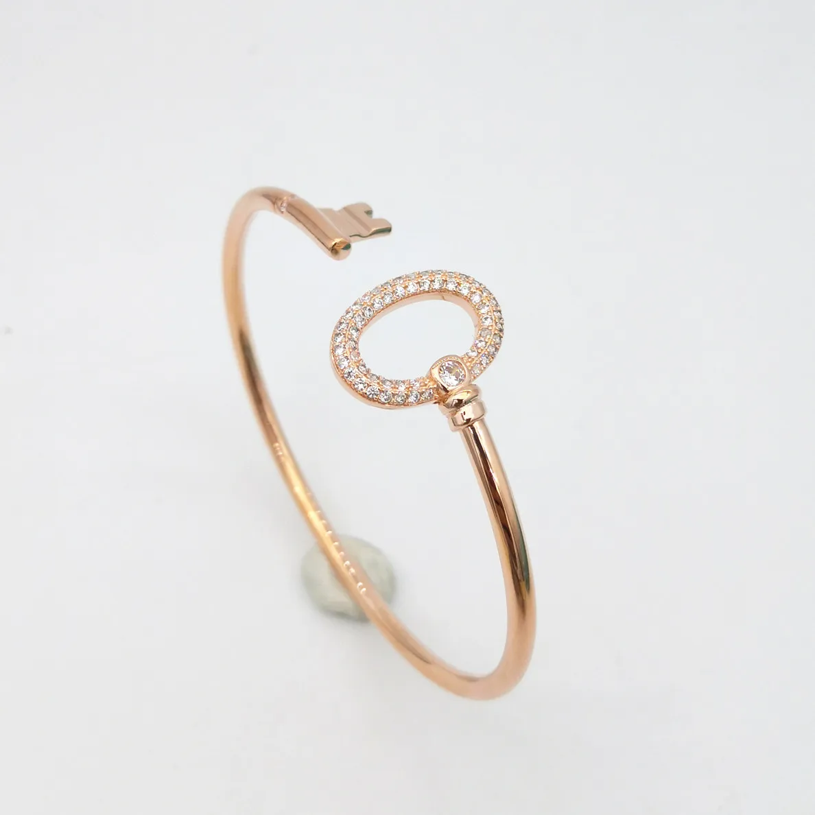 Mrs Sterling silver original classic rose gold inlay zircon golden key opening bracelet lovers jewelry gifts personalit | Украшения и