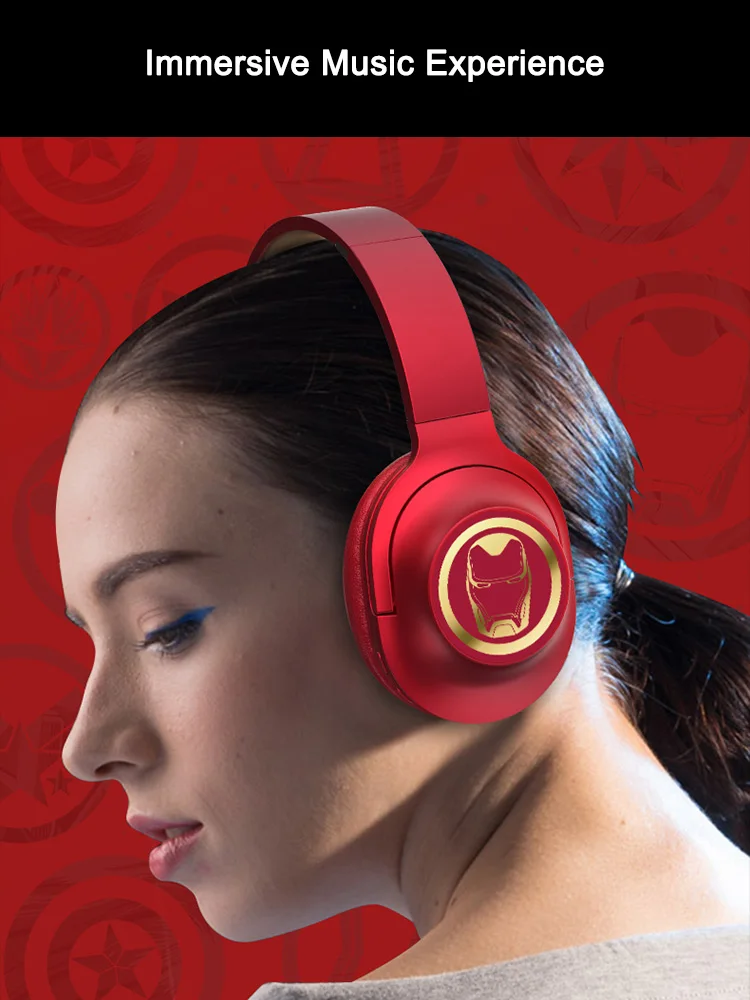 Сертифицированные наушники Marvel Bluetooth V5.0 &quotЖелезный человек&quot Беспроводные