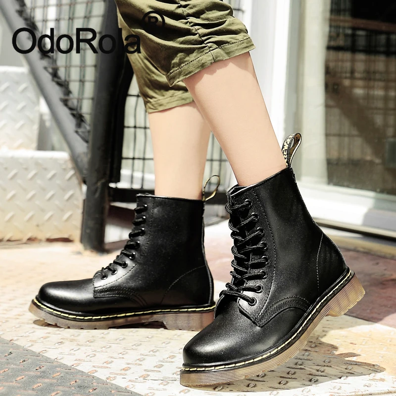 Ankle Boots Genuine Leather Autumn Winter Men's Women's Martin Boots Fashion Motorcycle Boots Outdoor Working Snow Boots