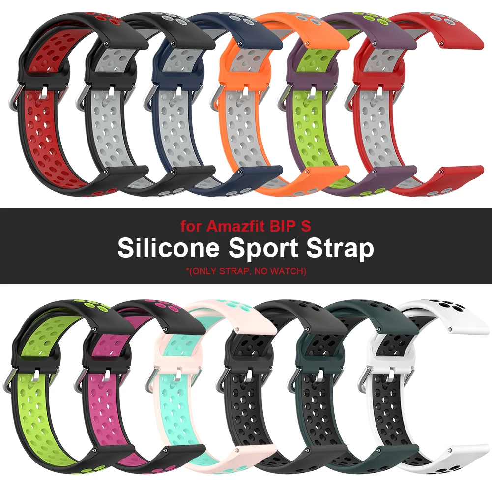 

Ремешок силиконовый для смарт-часов Amazfit BIP S/gtr42 мм/GTS/BIP Lite