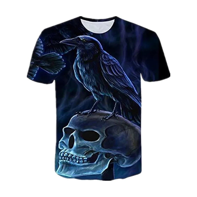 

2021 Summer Fashion New Men's Oversized T-Shirt 3D Printing T-Shirt Animal Print Casual T-Shirt O-Neck Hip-Hop Short-Sleeved Top