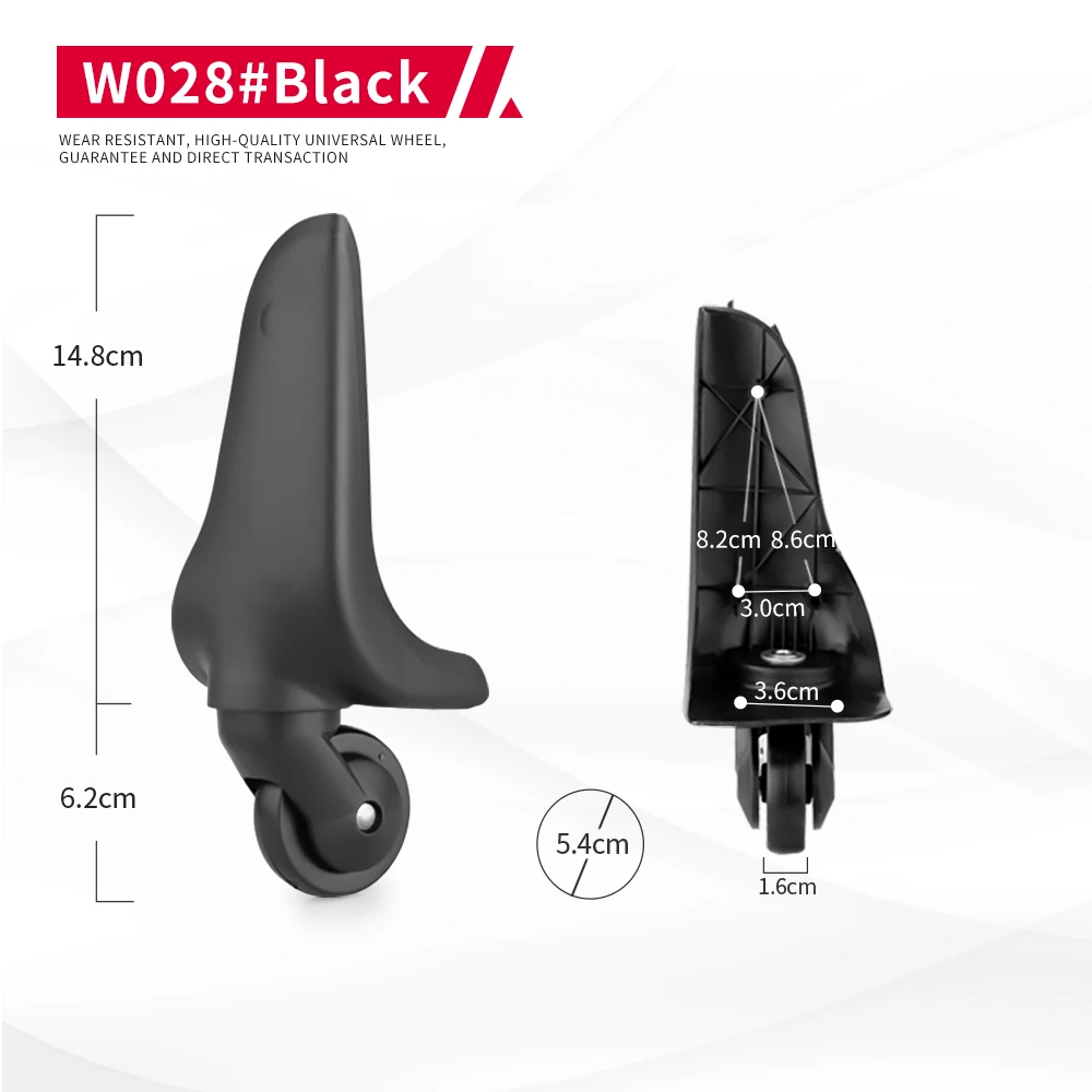 DILONG W028 Trolley case wheel accessories universal replacement wheels wheels retro password box repair replace non-slip pulley
