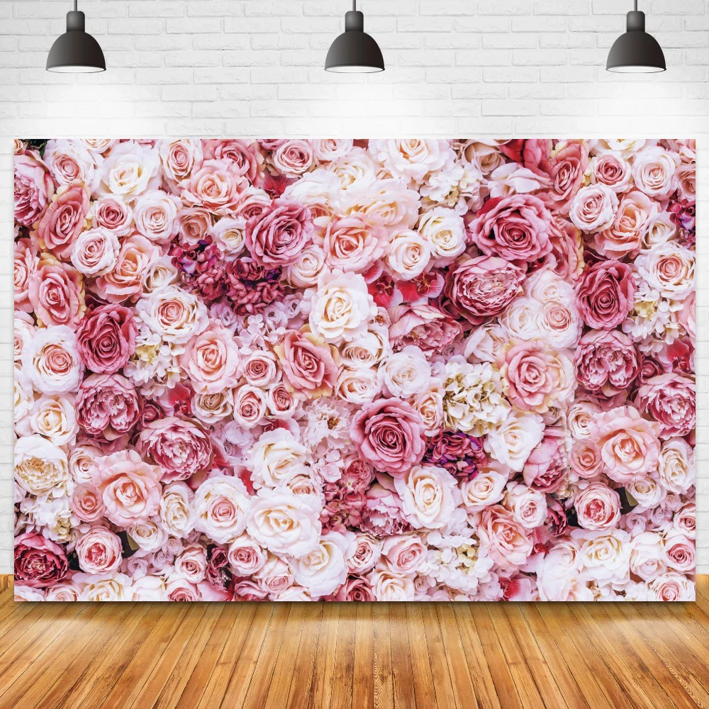 

Свадебный фон для фотосъемки с изображением стены цветов для свадебной церемонии сладкий Портрет Принцессы 15 16 для девочек фон для фотосъе...